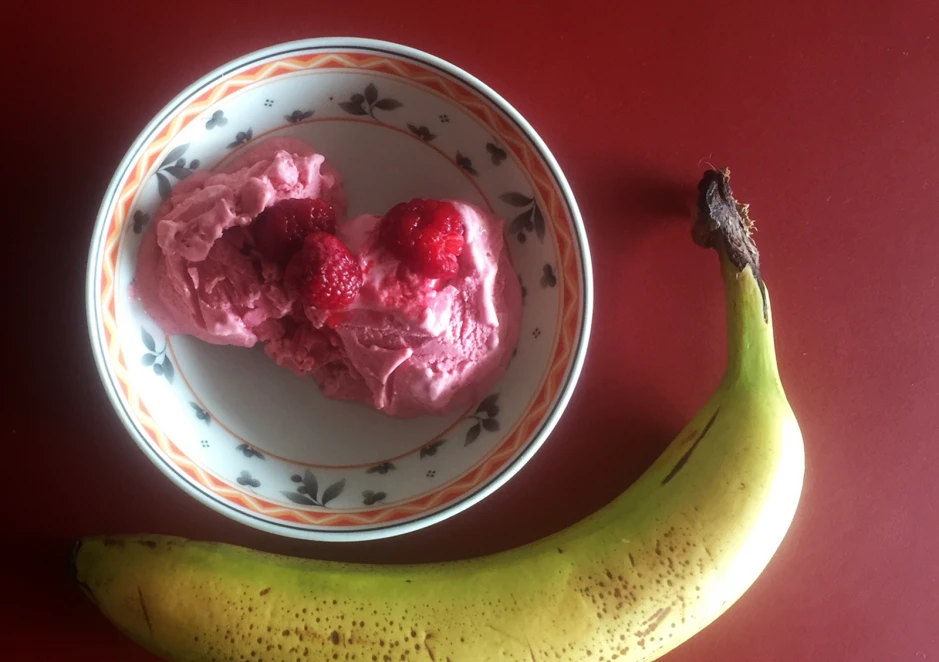 Himbeer-Bananen-Eis