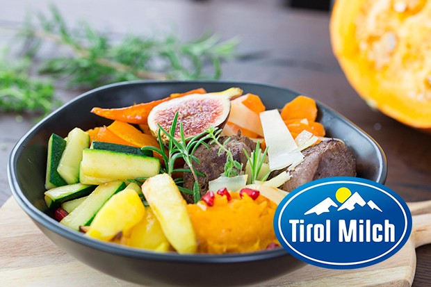 Herbst-Bowl mit Rehfilet und Gemüse der Saison