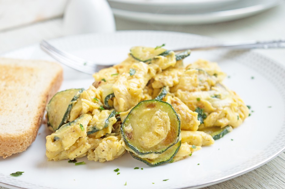 Geröstete Zucchini mit Ei