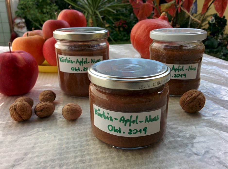 Kürbis-Apfel-Nuss-Marmelade