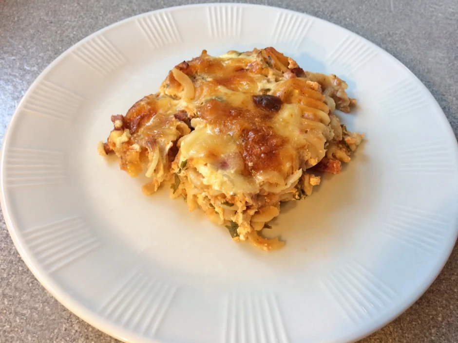 Nudelauflauf mit Geselchtem
