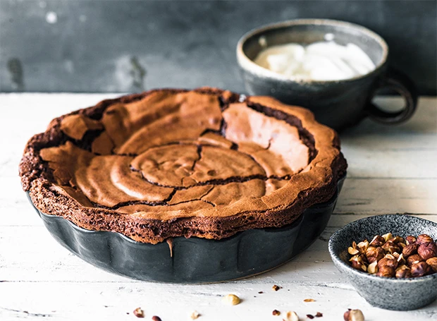 Schokotarte mit Haseln&uuml;ssen