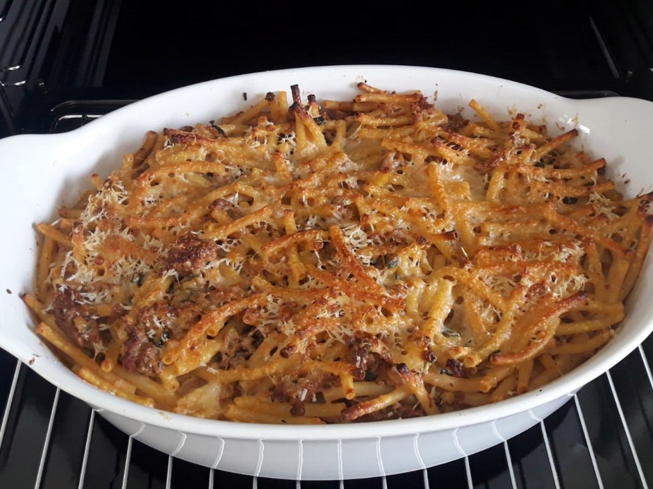 Nudelauflauf mit Faschiertem