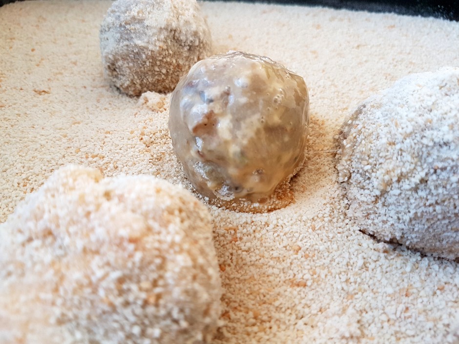 Gebackene Linsenbällchen