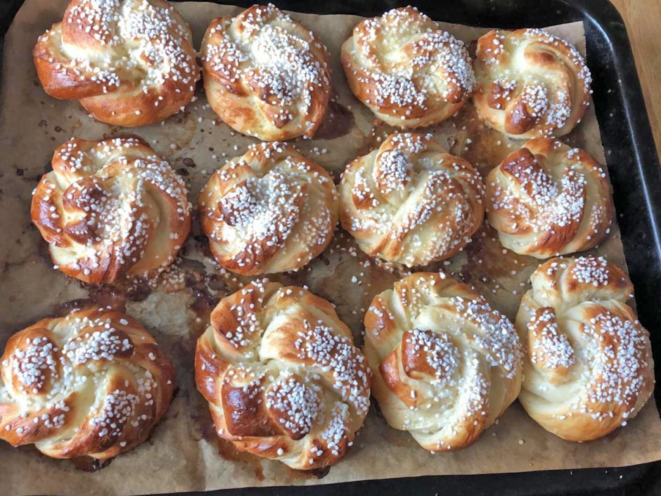 Vanilleschnecken mit Hagelzucker