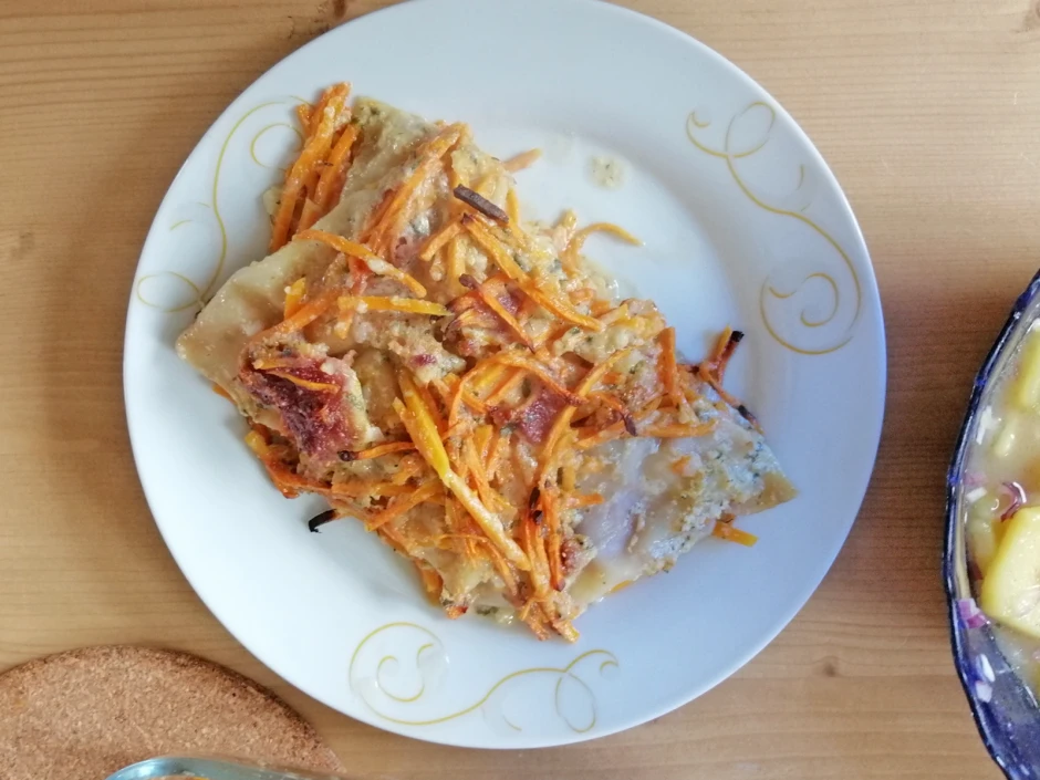 Süßkartoffel Feigen Lasagne