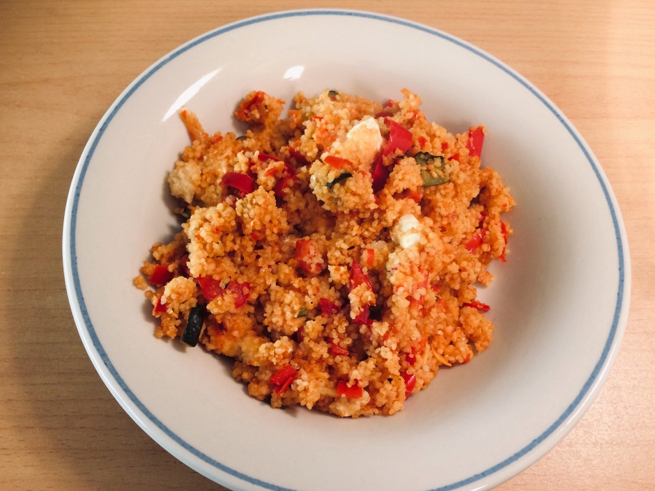 Ajvar-Couscous Pfanne
