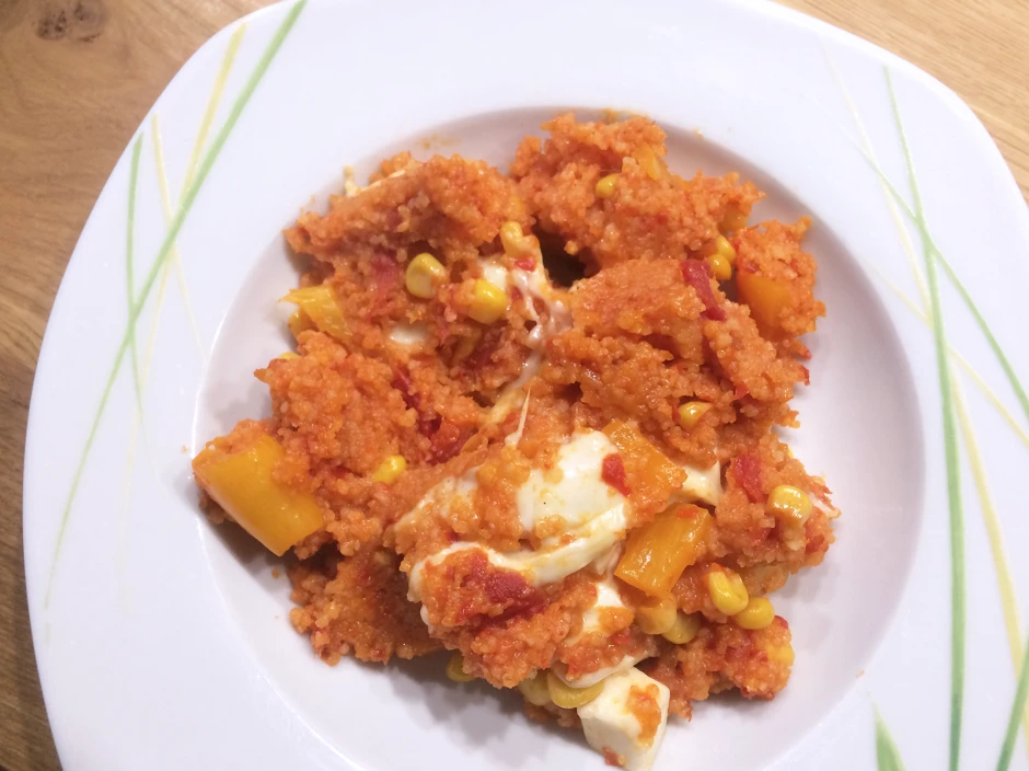 Couscous-Mozzarella-Pfanne