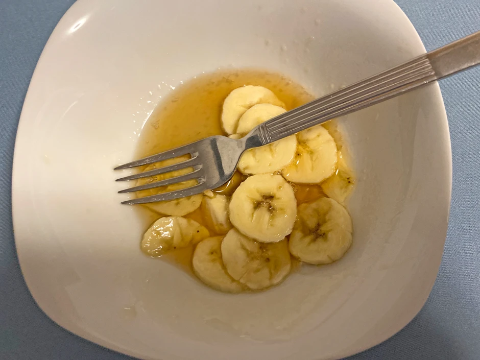 Banane mit Ahornsirup