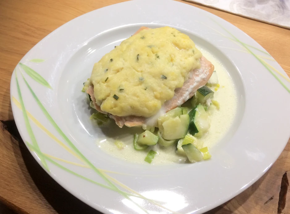 Lachsfilet mit Graukäse