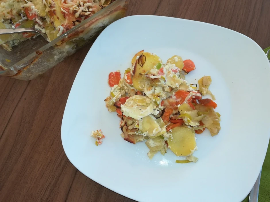 Gratin mit Pastinake und Karotten