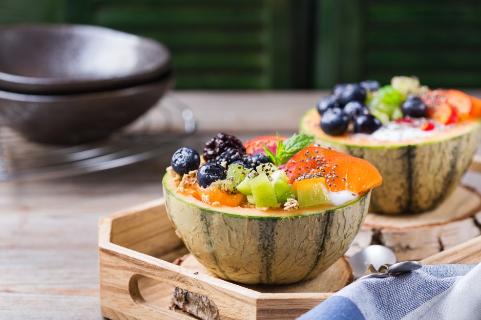 Smoothie Bowl mit Melone