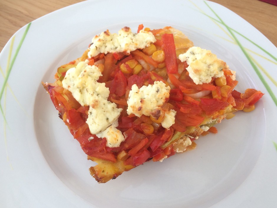Gemüselasagne mit Eieromlette
