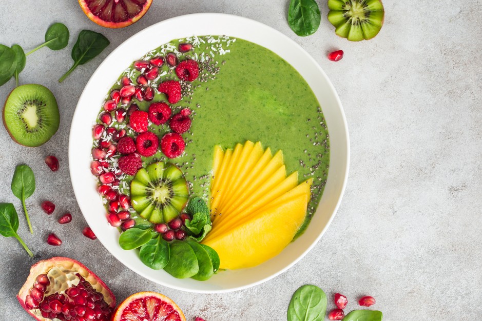 Smoothie Bowl mit Spinat