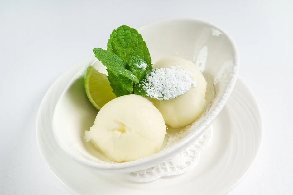 Ingwer-Limetten-Sorbet