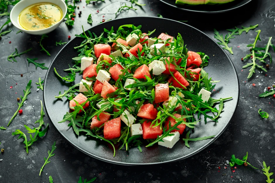 Melonensalat mit Rucola