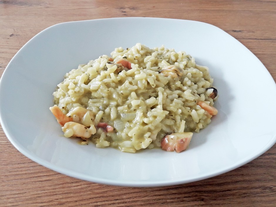 Meeresfrüchte-Pesto-Risotto