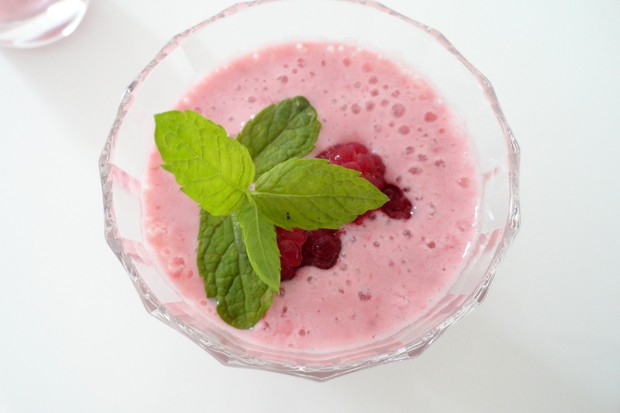 Wald- und Himbeershake