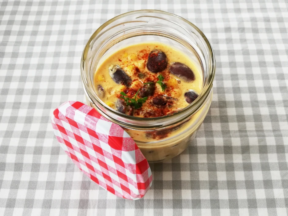 Bohnen-Mais for to go