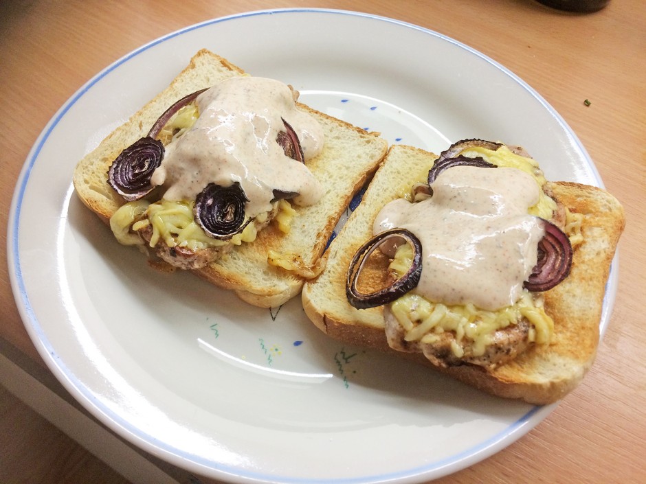 Toast mit Schweinslungenbraten