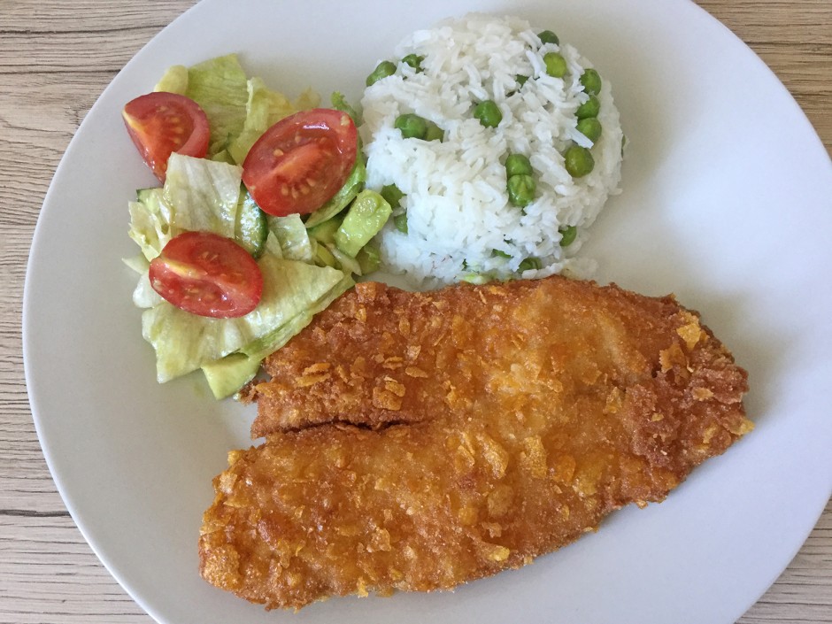 Tilapiafilet in Cornflakespanade
