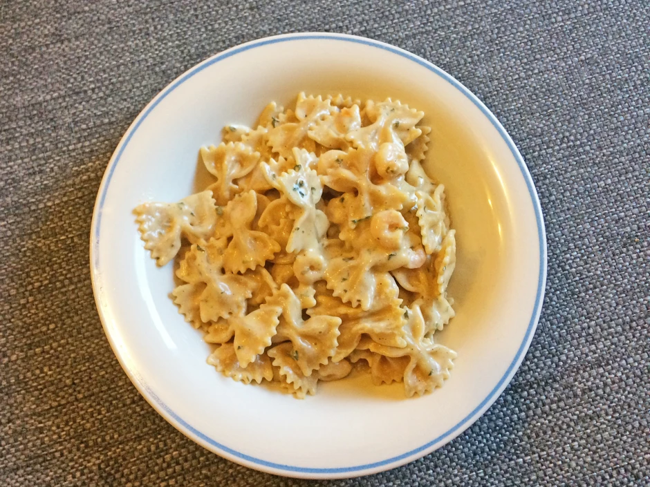 Nudeln mit Garnelen