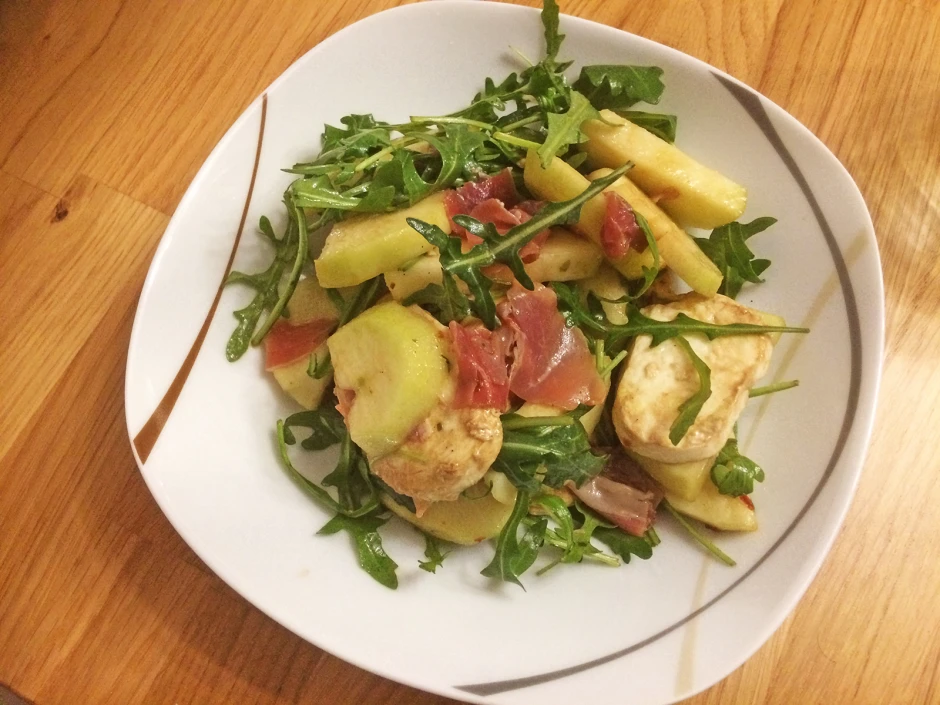 Rucola-Salat mit Parmaschinken