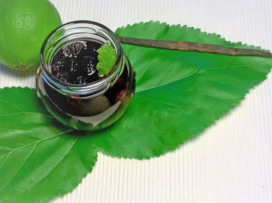 Maulbeerkompott mit Vanille und Limette