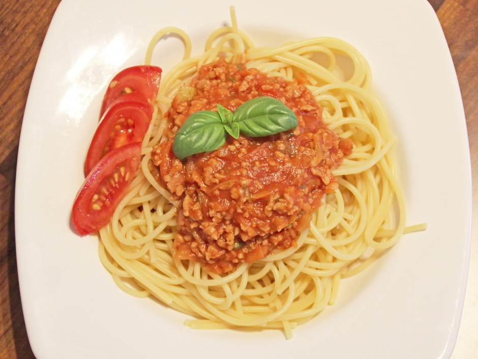 Pasta Asciutta mit Sojagranulat