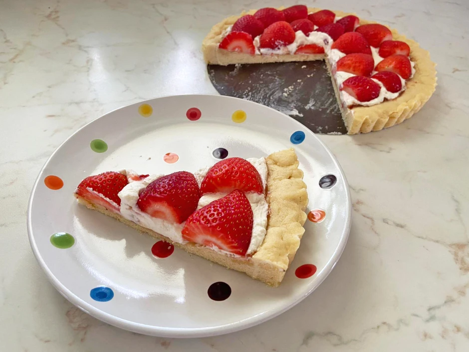 Einfache Erdbeertarte