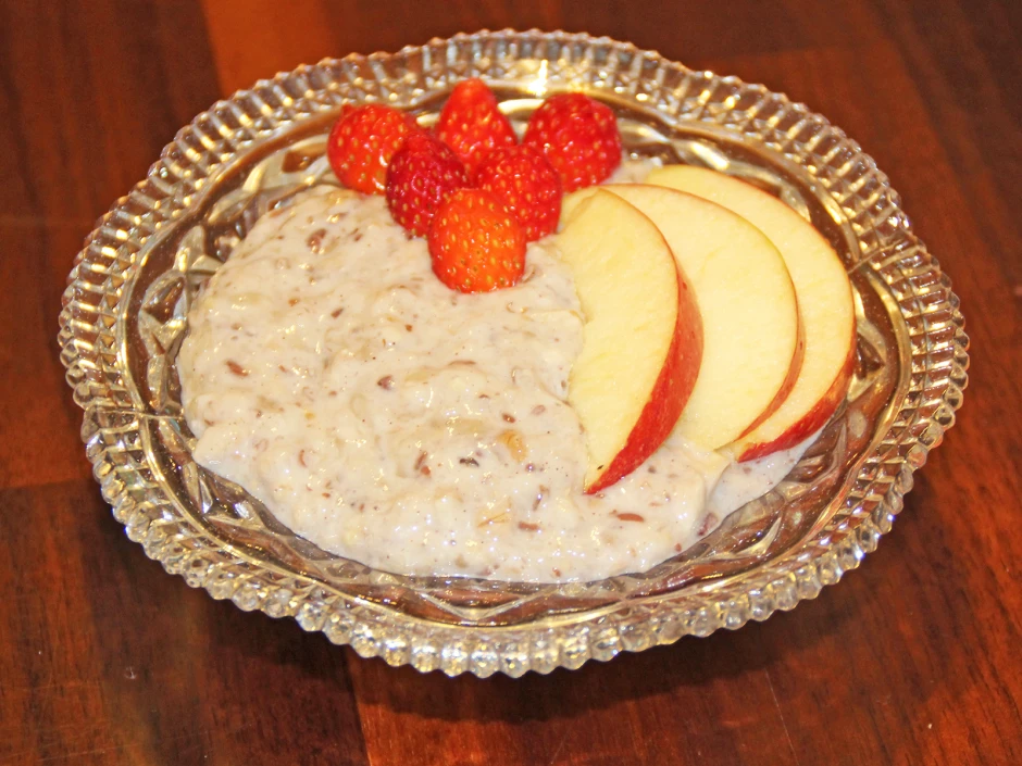 Porridge-Haferbrei mit Leinsamen