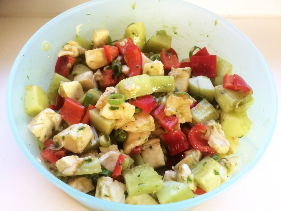 Salat mit Pesto