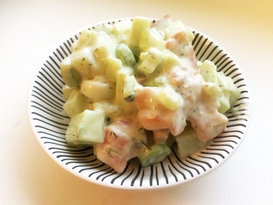 Gurkensalat mit Lachs