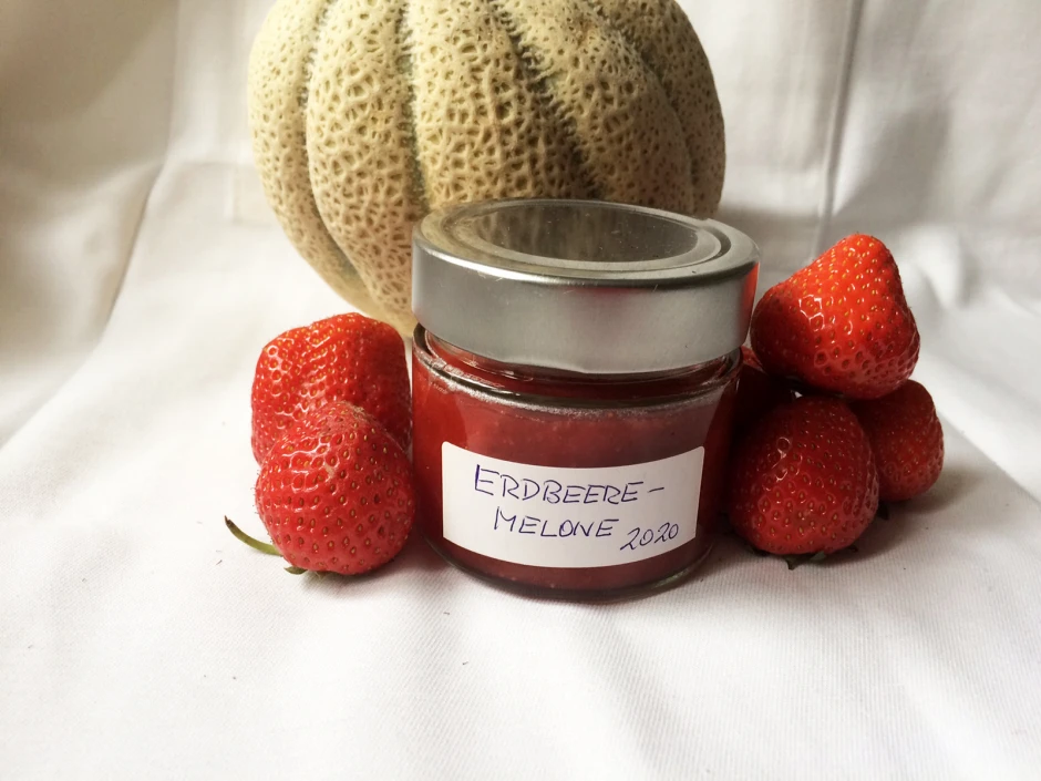Erdbeer-Zuckermelone-Marmelade
