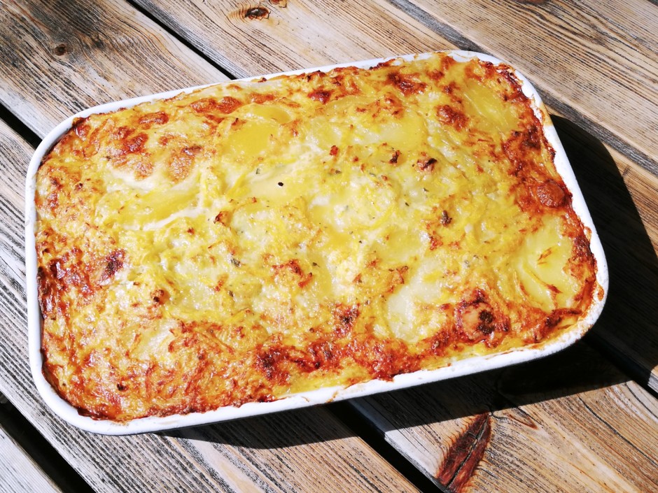 Gelber Zucchini-Gorgonzola-Auflauf