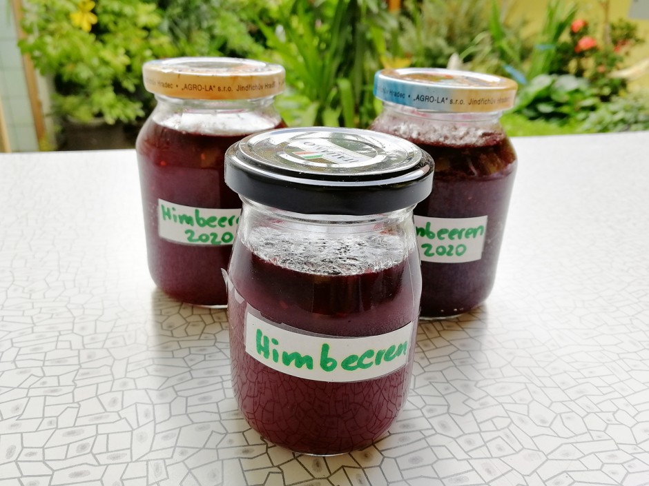 Himbeermarmelade mit Geist