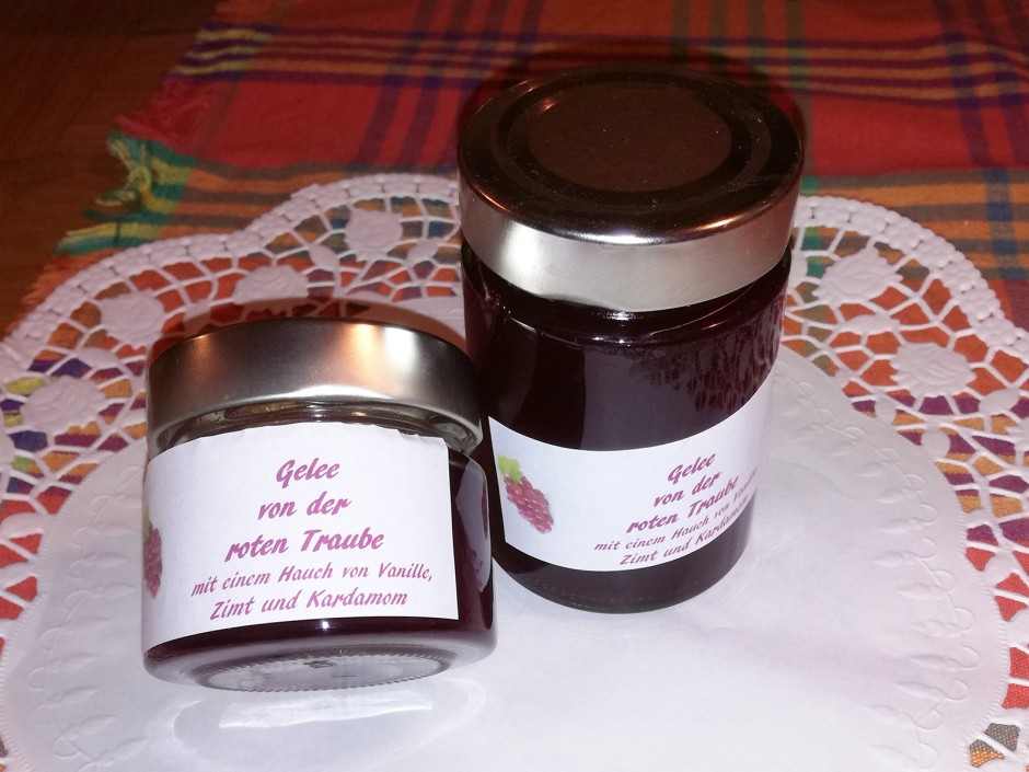 Gelee von der roten Traube