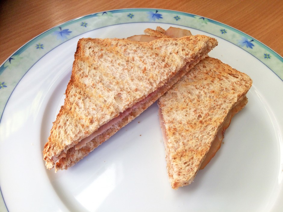 Toast mit Streichkäse