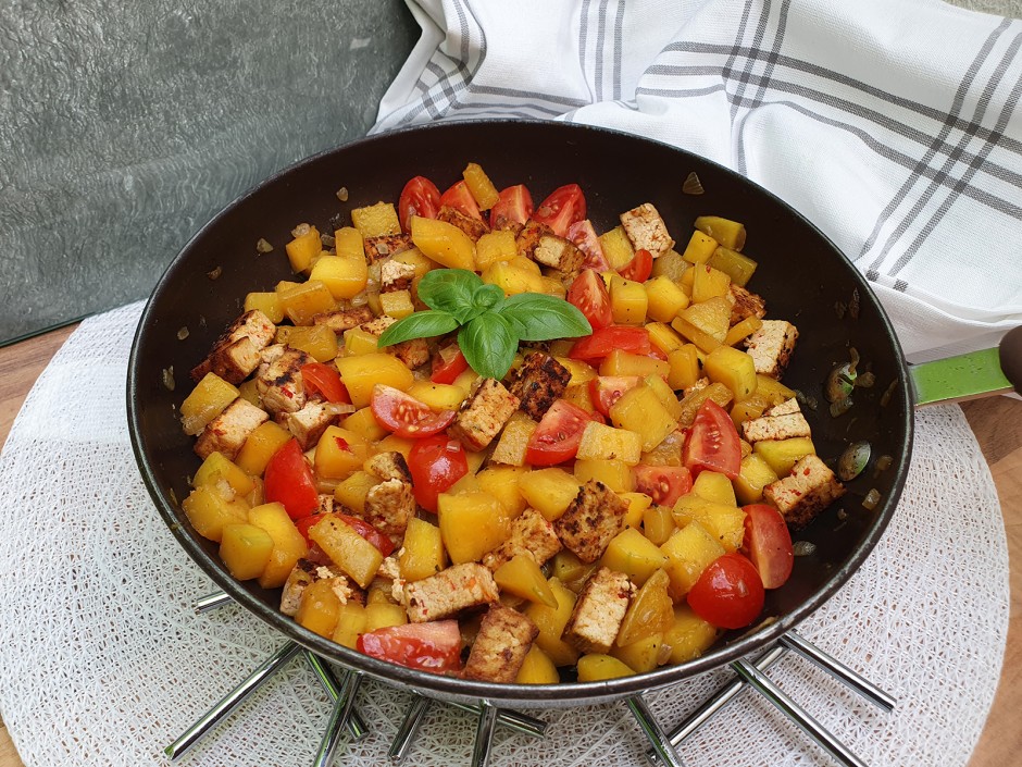 Butternuss-Kürbis mit Tofu