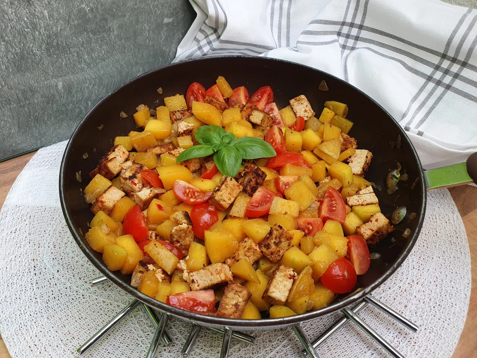 Butternuss-Kürbis mit Tofu