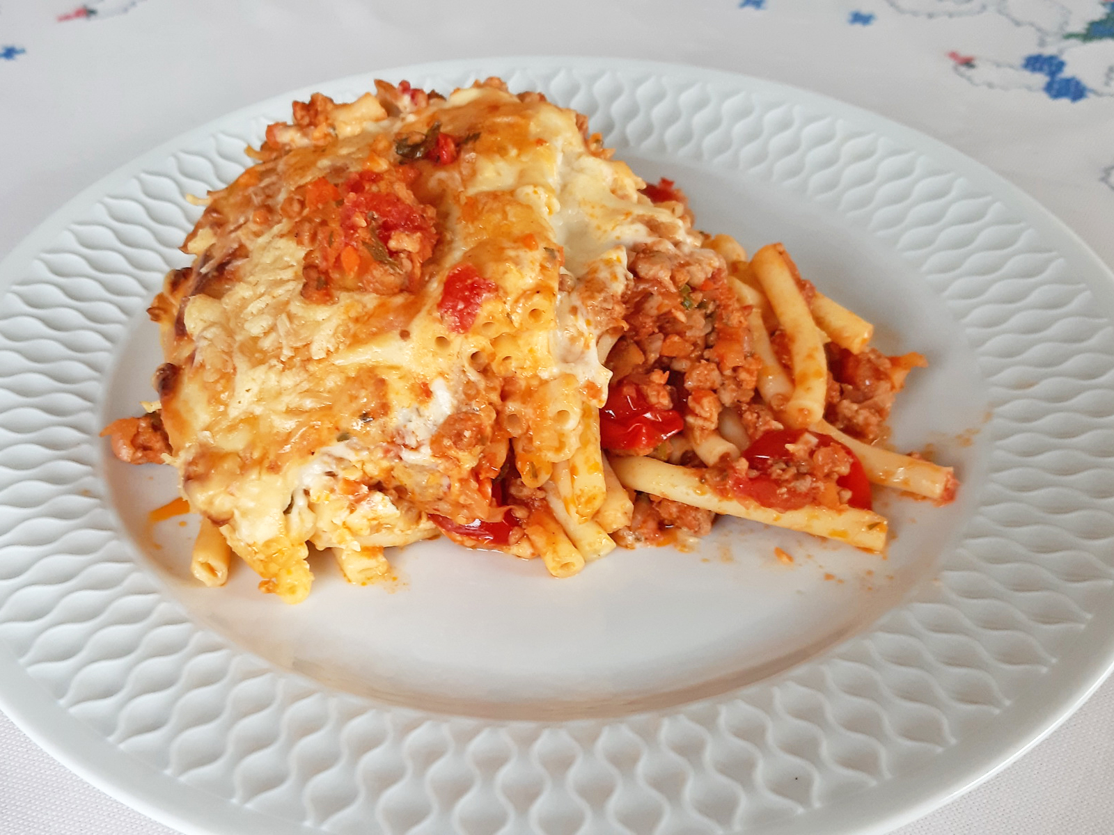 Makkaroni Auflauf Mit Tomaten Sahne-soße