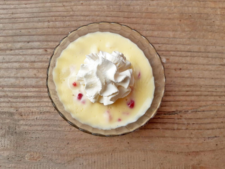 Vanille-Himbeeren Pudding