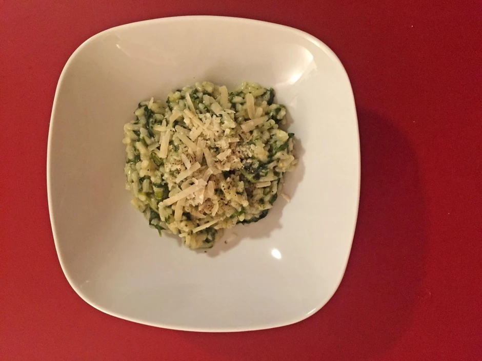 Risotto mit Blattspinat