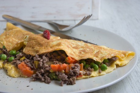 Omeletts mit Faschiertem