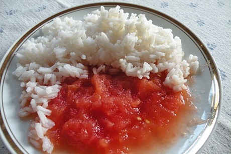 Tomatenbrei mit Reis