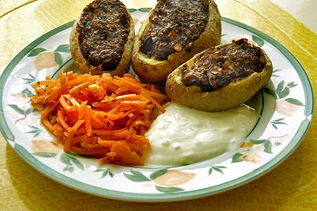 Kartoffeln mit Steinpilzfüllung