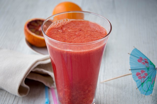 Blutorange-Karotten-Drink