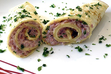 Schinkenpalatschinken überbacken