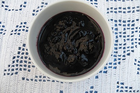 Blaubeersauce zu Desserts