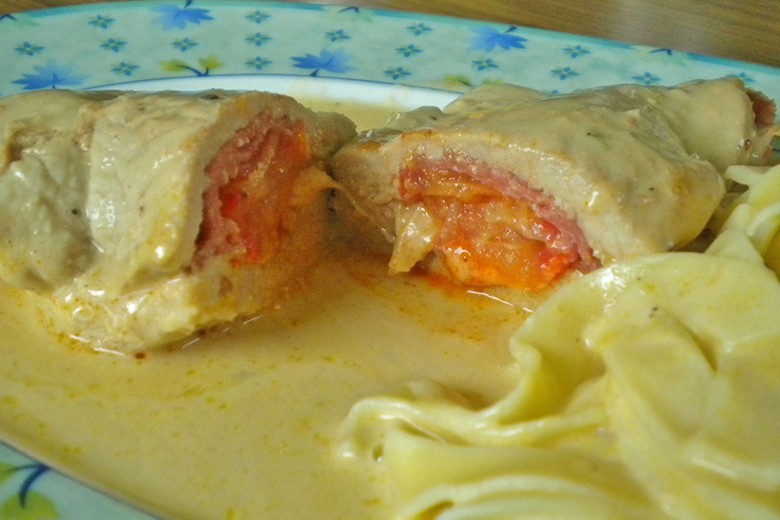 Schnitzel in Senfsoße